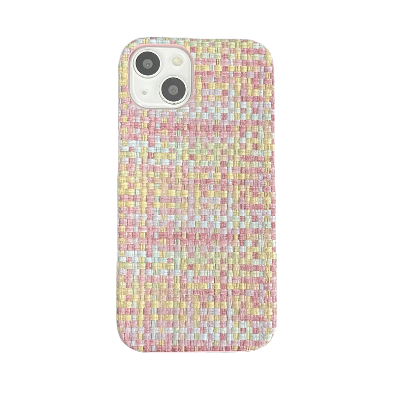 新款16pro编织纹17air小香风15适用苹果14promax手机壳iPhone13潮12硬壳11情侣xs保护套14p