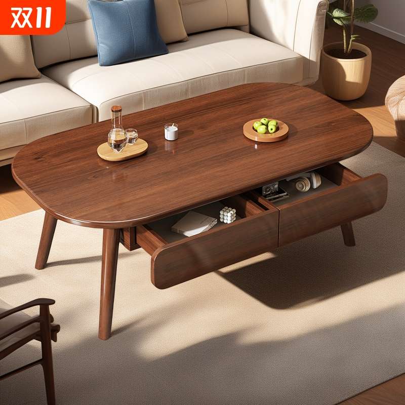 茶几客厅家用小户型现代简约小桌子2025新款简易实木芯沙发茶几桌