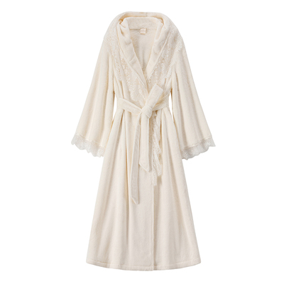 RoseTree复古宫廷蕾丝法兰绒睡袍