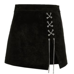 Vero Moda裙裤女2025秋季新款链条高腰百搭复古皮革短裤325311006