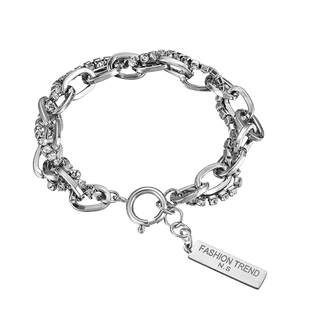 VOYAGE双层叠戴水钻手链女款男款轻奢小众精致女士女生配饰冷淡风