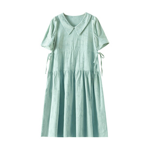 美国费雪孕妇装夏装孕妇减龄娃娃裙子遮肚不显怀上衣孕晚期连衣裙