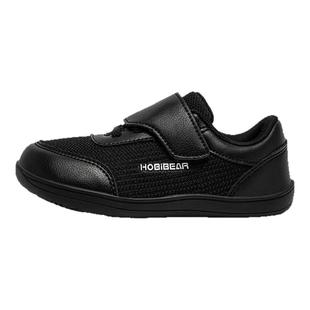 HOBIBEAR童鞋儿童宽楦赤足鞋网面透气一脚蹬宽头4E平步训练
