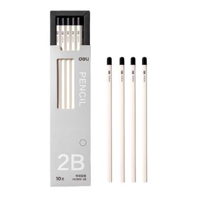 得力正品小白杆书写铅笔