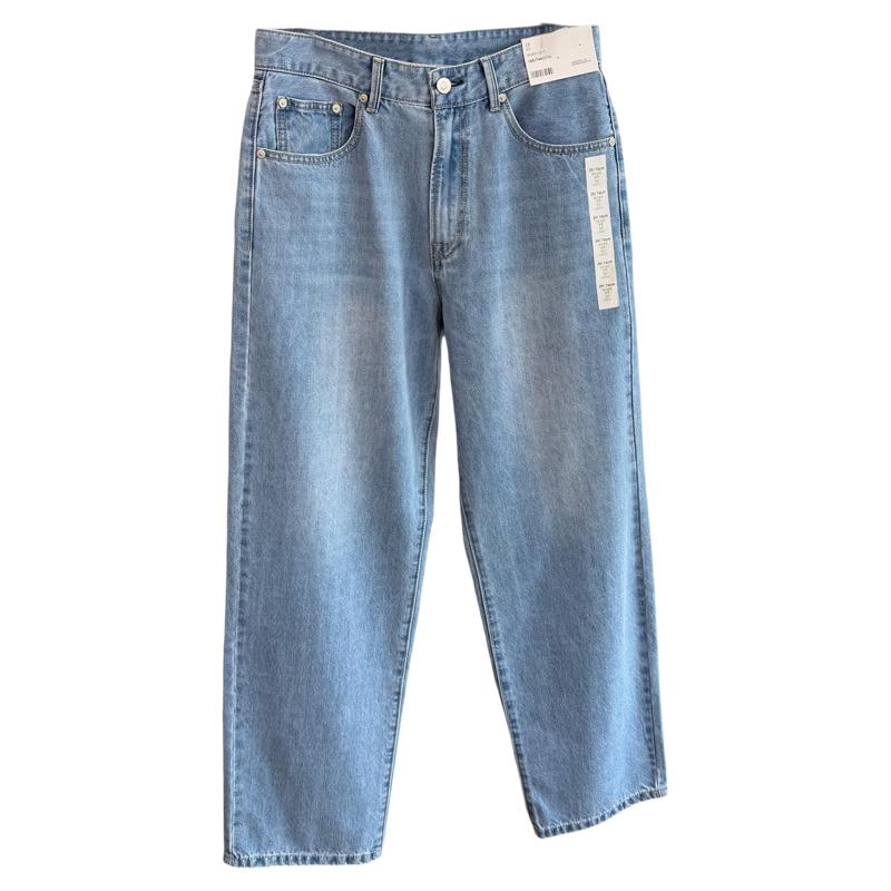 平替款！复古水洗磨白！春季男士外贸休闲锥形宽松直筒时尚牛仔裤