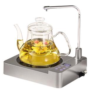 福也全自动上水电热烧水壶泡茶专用抽水煮茶器玻璃壶一体茶具套装