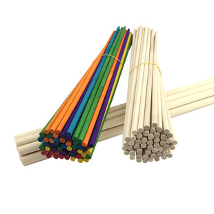 DIY手工模型材料樟子松木圆木棍圆木棒木条立体构成材料1.2米长