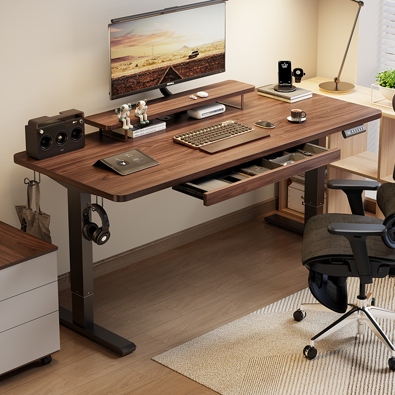 名造电动升降桌书桌电脑桌学习桌办公桌子电竞桌家用实木升降桌Z1