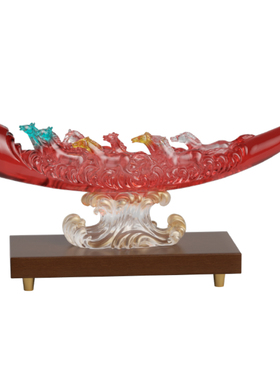 新中式象牙八骏马摆件乔迁礼物