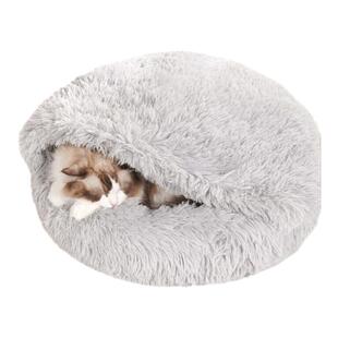 猫窝冬天保暖安全感猫咪冬季封闭式睡袋保温毛绒睡窝猫屋帐篷狗窝