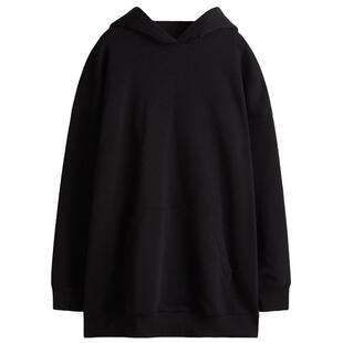 HM女装连衣裙夏季松弛慢人风内搭保暖大廓形连帽休闲裙子1261586