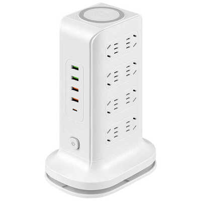 公正午插座魔方塔型无线充电快充