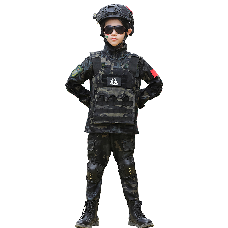 迷彩服夏季男童特种兵套装女孩