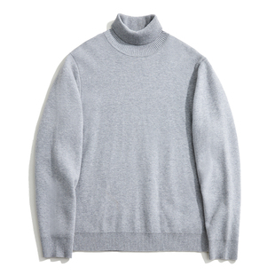 海上公路高领针织衫男士秋冬基础款百搭空气层针织内搭打底衫上衣