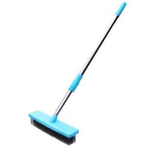 不锈钢丝刷长柄地板刷子去青苔铁刷子硬毛清洁刷洗地扫把钢刷神器