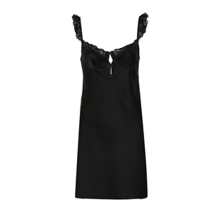 DPLAYSWEET法式性感黑色蝴蝶结镂空吊带睡裙纯欲女士睡衣2026年春