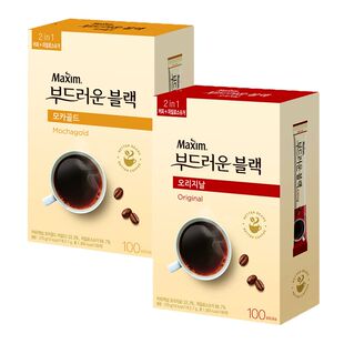 韩国进口咖啡 麦馨窈窕淑女原味摩卡味黑咖啡 2.7g*100条礼盒装