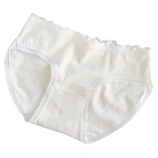 云朵棉花糖 ~10A抑菌纯棉内裤少女生纯色提花全棉透气2026春夏款