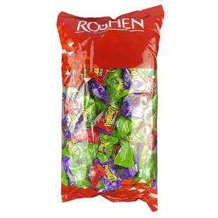 俄罗斯乌克兰进口如胜roshen酸爆水果糖果汁夹心硬糖水果味酸糖