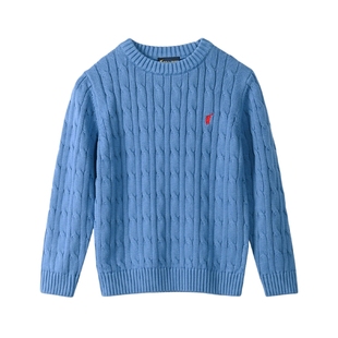 POLOWALK童装 男童针织衫2025秋冬新款毛衣套头儿童打底衫