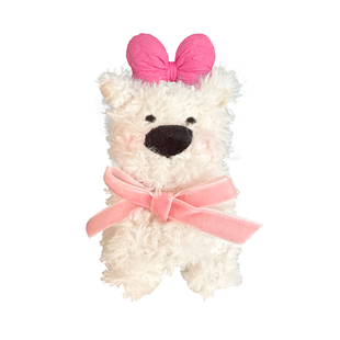 新车礼物可爱西高地狗汽车怀挡装饰车载公仔雨刮器转向灯车内摆件