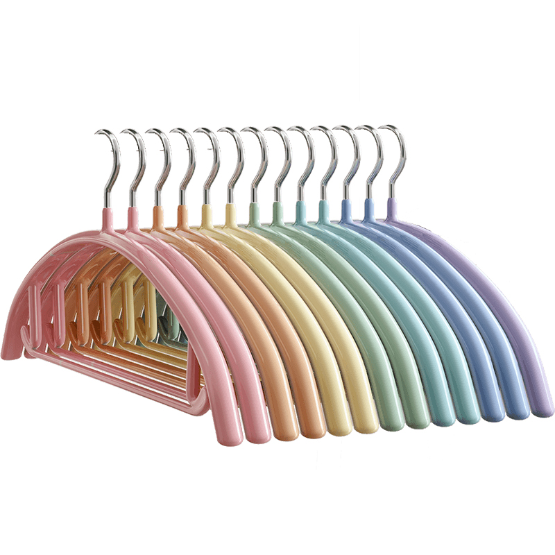 佳帮手七彩衣架防滑无痕家用护衣防肩角晾衣挂衣服挂架架子衣撑子