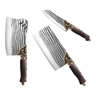 手工锻打龙泉菜刀具厨房切肉刀厨师专用剔骨刀斩切不锈钢片刀商用