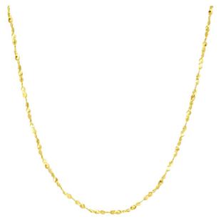 周大生黄18K金项链闪闪满天星锁骨链颈链可配吊坠素链新年礼物