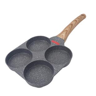 煎蛋神器鸡蛋汉堡锅机早餐锅家用蛋堡锅模具煎饼四孔煎锅不粘平底