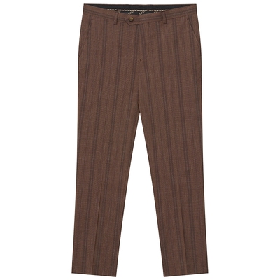 JDV商场同款棕色格纹正装西裤