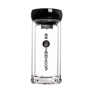 希诺单层玻璃杯经典款办公室泡茶杯车载便携水杯男女士大容量杯子