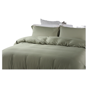 卡撒天娇140支匹马棉轻奢四件套100%棉高密素色全棉贡缎刺绣套件