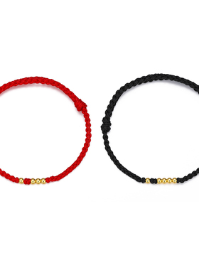 女足银喜庆情侣款手链绳圣诞礼物