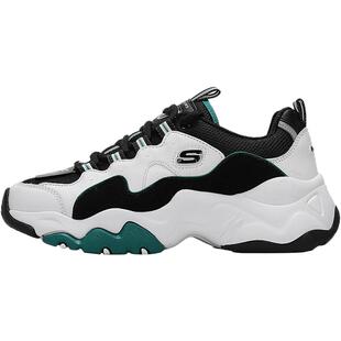 斯凯奇女鞋官方正品老爹鞋厚底增高运动鞋春季新款休闲鞋女熊猫鞋