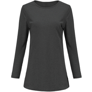 加厚加绒冬季打底衫女修身中长款长袖显瘦冬天内搭保暖t恤女冬装