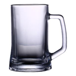 加厚带把玻璃啤酒杯KTV茶水杯 耐热超大号扎啤杯菠萝杯精酿啤酒杯