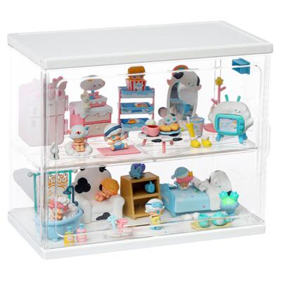 带灯宅宅DIY造景收纳盒透明防尘