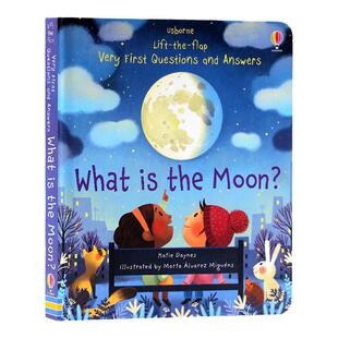 What is the Moon 月亮是什么 Usborne Lift the flap Very First Questions and Answers科普认知翻翻书 幼儿英文启蒙