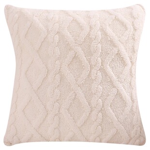 北欧毛绒客厅沙发抱枕套不含芯床头靠垫飘窗靠枕办公室午休枕轻奢