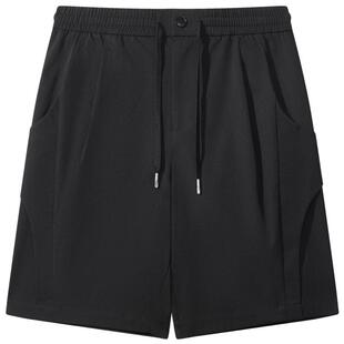 卡宾男装 立体剪裁修饰腿型短休闲裤2026夏季新款松弛舒适感短裤