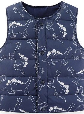 波姆熊秋冬新款男童轻薄羽绒马甲