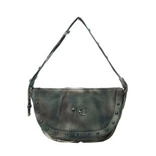 THUG CLUB Bio Army Messenger Bag Camo 迷彩 铆钉做旧单肩包