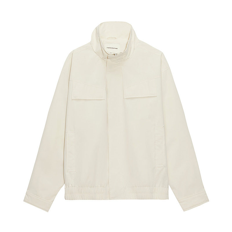 美特斯邦威夹克男2026春季新款潮流宽松廓形简约舒适休闲立领外套