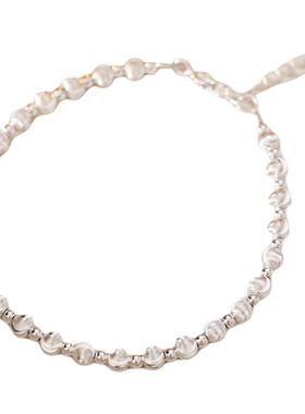 925纯银拉丝猫眼转运珠手链