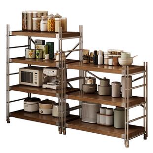 三梦置物架落地家用客厅多层厨房阳台杂物收纳架储物书柜展示货架