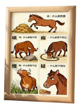 牛马停止内耗破除五毒桌面相框