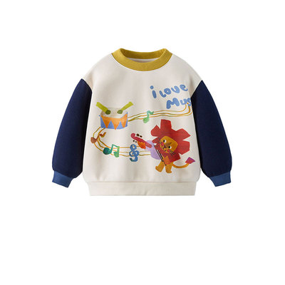 男童卫衣冬季小宝宝打底衫加绒婴儿上衣衣服加厚小童冬装儿童童装