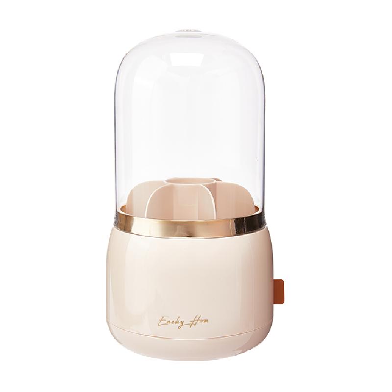 eachy化妆刷收纳筒笔筒旋转防尘化妆品收纳盒有盖梳妆台桌面笔筒