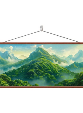 背有靠山客厅装饰画有山无水挂画