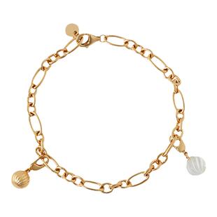 neverfar琉光水晶手链镀18K金天然水晶可拆卸金色复古轻奢手链女